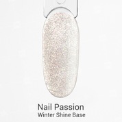 Nail Passion, Winter shine - Камуфлирующая каучуковая база с блестками (10 мл)