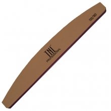 TNL, Пилка для ногтей лодочка высокое качество 100/180 (коричневая, в индивидуальной упаковке)