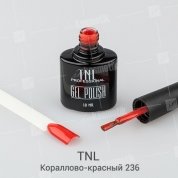 TNL, Гель-лак №236 - Кораллово-красный (10 мл.)