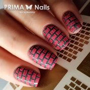 PrimaNails, Трафарет для дизайна ногтей - Принт Кирпичики 1