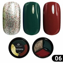 Global Fashion, Solid color gel 3 - Гель-краска повышенной плотности Poinsettia №06 (15 гр.)