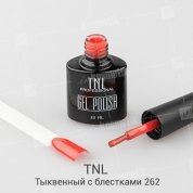 TNL, Гель-лак №262 - Тыквенный с блестками (10 мл.)