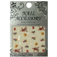 Nail Accessory, Водный стикер J&Z (New Year) - BLE115