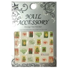 Nail Accessory, Водный стикер J&Z (New Year) - BLE2331