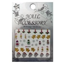 Nail Accessory, 3D Стикер J&Z (New Year) - E039
