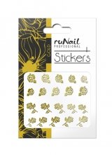 ruNail, Наклейки для дизайна ногтей (золотые) № 1451