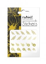 ruNail, Наклейки для дизайна ногтей (золотые) № 1452