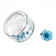 ruNail, Дизайн для ногтей: пластиковые цветы 0352 (вьюнок, ярко-голубой), 10 штук