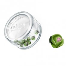 ruNail, Дизайн для ногтей: пластиковые цветы 0368 (голландская роза, зеленый), 10 штук