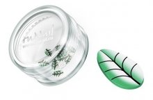 ruNail, Дизайн для ногтей: резиновые аппликации 0413 (узкие листья, зеленый)