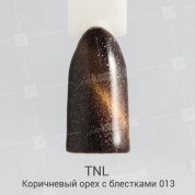 TNL, Гель-лак Magnet LUX №13 - Коричневый орех с блестками (10 мл.)