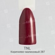 TNL, Гель-лак №287 - Коричнево-малиновый (10 мл.)
