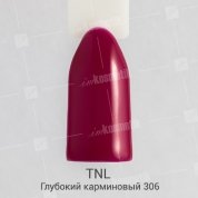 TNL, Гель-лак №306 - Глубокий карминовый (10 мл.)