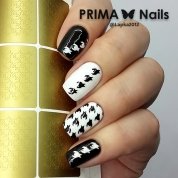 PrimaNails, Трафарет для дизайна ногтей - Принт Гусиная лапка