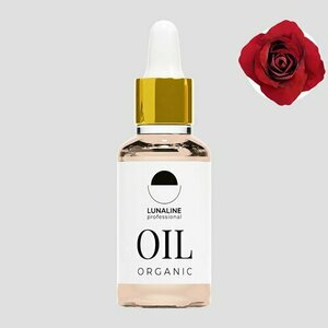LunaLine, Масло для кутикулы органическое с ароматом розы (10 мл)