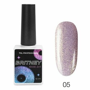 TNL, Britney 2 в 1 - Цветная светоотражающая база №05 Попсовый фиолетовый (10 мл)