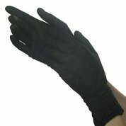 Benovy, Перчатки нитриловые текстурированные на пальцах черные MYS (M, 100 шт)