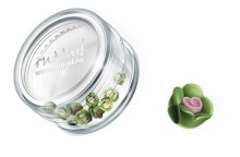 ruNail, Дизайн для ногтей: пластиковые цветы (чайная роза, зеленый), 3DSC002
