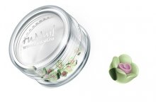 ruNail, Дизайн для ногтей: пластиковые цветы (чайная роза, салатовый), 3DSC003