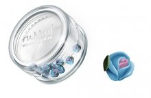 ruNail, Дизайн для ногтей: пластиковые цветы (голланская роза, ярко-голубой), 3DSA011