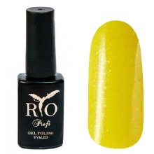 Rio Profi, Гель-лак каучуковый - Желтый с блестками №30 (7мл.)