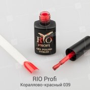 Rio Profi, Гель-лак каучуковый - Кораллово-красный №39 (7мл.)
