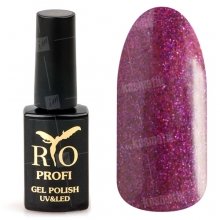 RIO Profi, Гель-лак каучуковый - Фиолетовый с блестками №57 (7мл.)