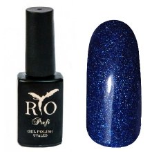 Rio Profi, Гель-лак каучуковый - Темно-синий с блестками №89 (7мл.)