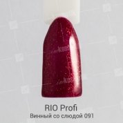 Rio Profi, Гель-лак каучуковый - Винный со слюдой №91 (7мл.)