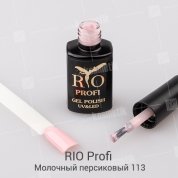 RIO Profi, Гель-лак каучуковый - Молочный персиковый №113 (7мл.)