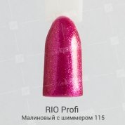 Rio Profi, Гель-лак каучуковый - Малиновый с шиммером №115 (7мл.)