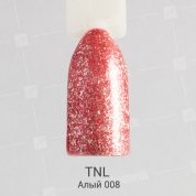 TNL, Гель-лак Glitter №08 - Алый (10 мл.)