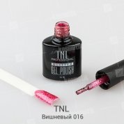 TNL, Гель-лак Glitter №16 - Вишневый (10 мл.)