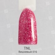 TNL, Гель-лак Glitter №16 - Вишневый (10 мл.)