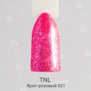 TNL, Гель-лак Glitter №21 - Ярко-розовый (10 мл.)