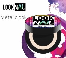 Look Nail, Гель-краска - Metaliclook для идеального литья (Черная, 5 ml)