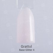 Grattol, Base Glitter - Камуфлирующая база с шиммером №4 (9 мл.)