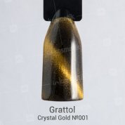 Grattol, Топ Кошачий глаз - Crystal Gold №001 (9 мл.)