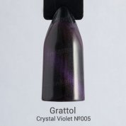 Grattol, Топ Кошачий глаз - Crystal Violet №005 (9 мл.)