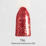 TNL, Гель-лак Glitter №25 - Красный апельсин (10 мл.)