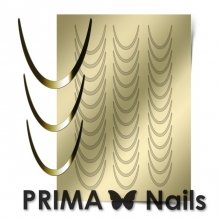 PrimaNails, Металлизированные наклейки для дизайна CL-001, Золото