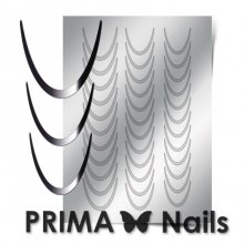 PrimaNails, Металлизированные наклейки для дизайна CL-001, Серебро