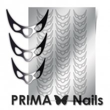 PrimaNails, Металлизированные наклейки для дизайна CL-007, Серебро