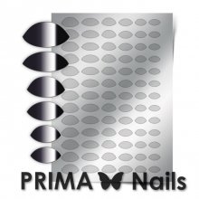 PrimaNails, Металлизированные наклейки для дизайна CL-010, Серебро