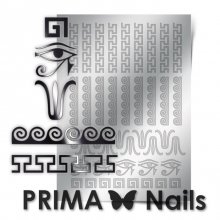 PrimaNails, Металлизированные наклейки для дизайна OR-003, Серебро