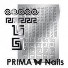 PrimaNails, Металлизированные наклейки для дизайна OR-004, Серебро