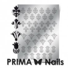 PrimaNails, Металлизированные наклейки для дизайна PR-004, Серебро