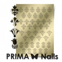 PrimaNails, Металлизированные наклейки для дизайна PR-004, Золото