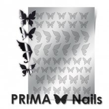 PrimaNails, Металлизированные наклейки для дизайна BF-001, Серебро