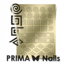 PrimaNails, Металлизированные наклейки для дизайна GM-001, Золото